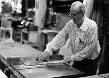 Otto Frier at table saw